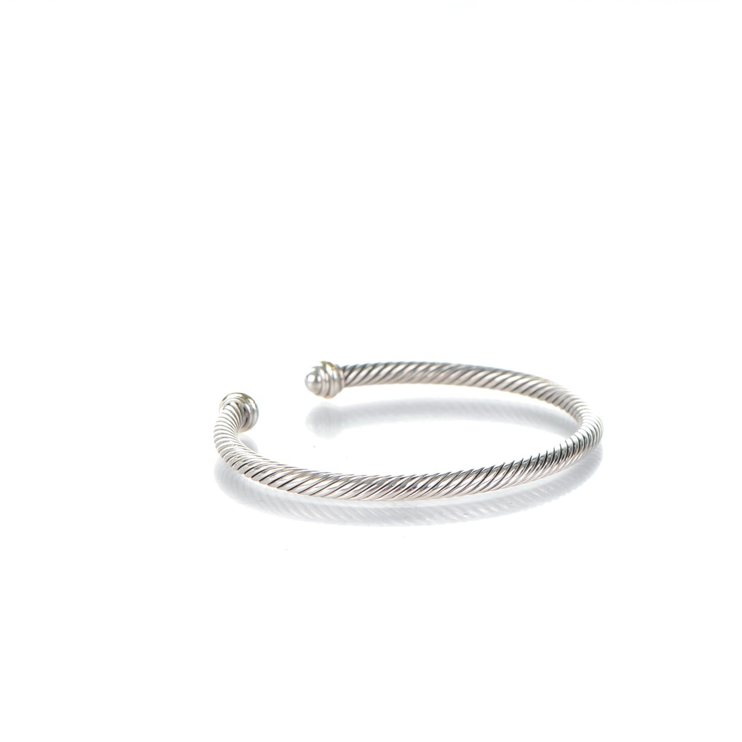 Sterling Silver 18K Yellow Gold 4mm Cable Classics Bracelet