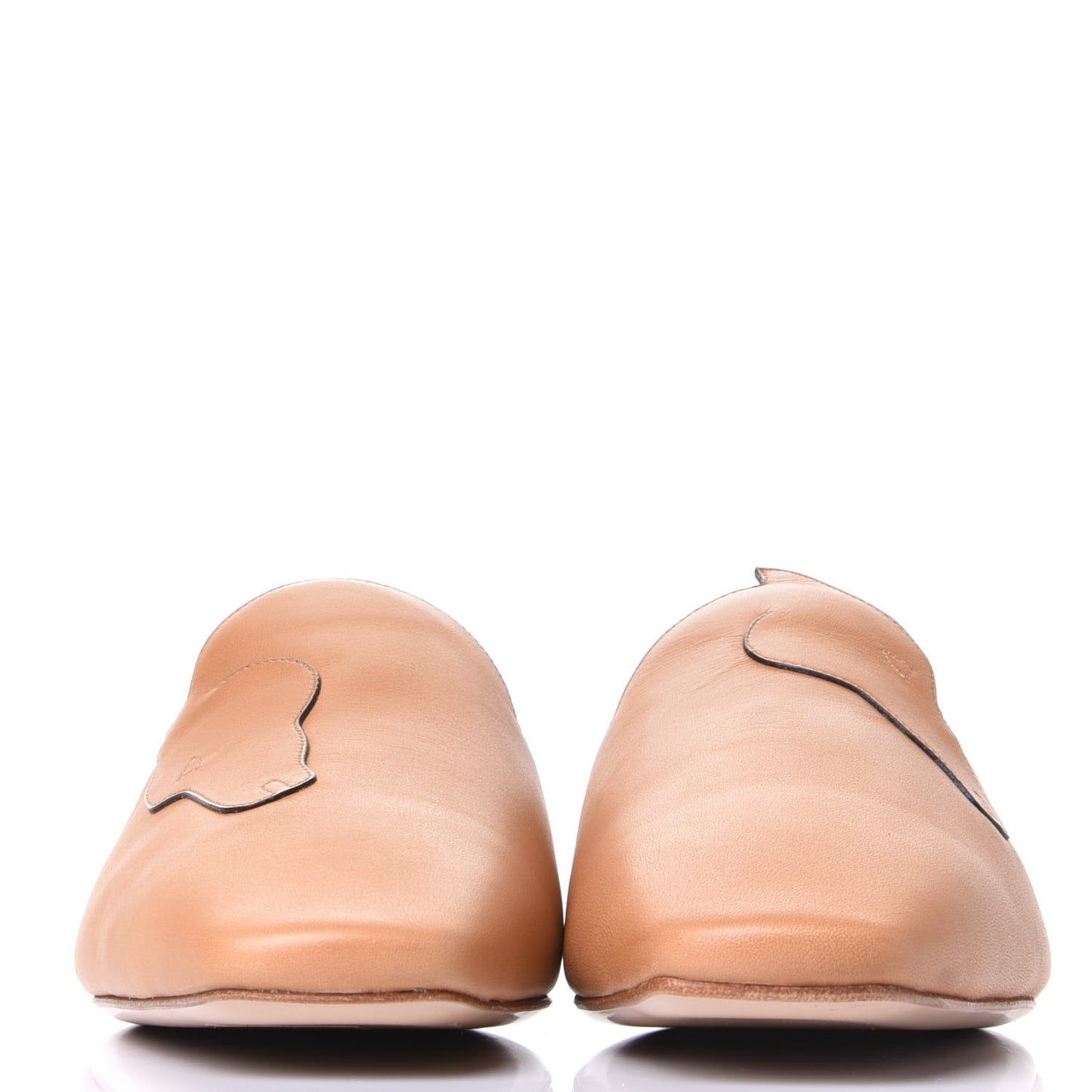 Calfskin Tangeria Mules 37 Naturel