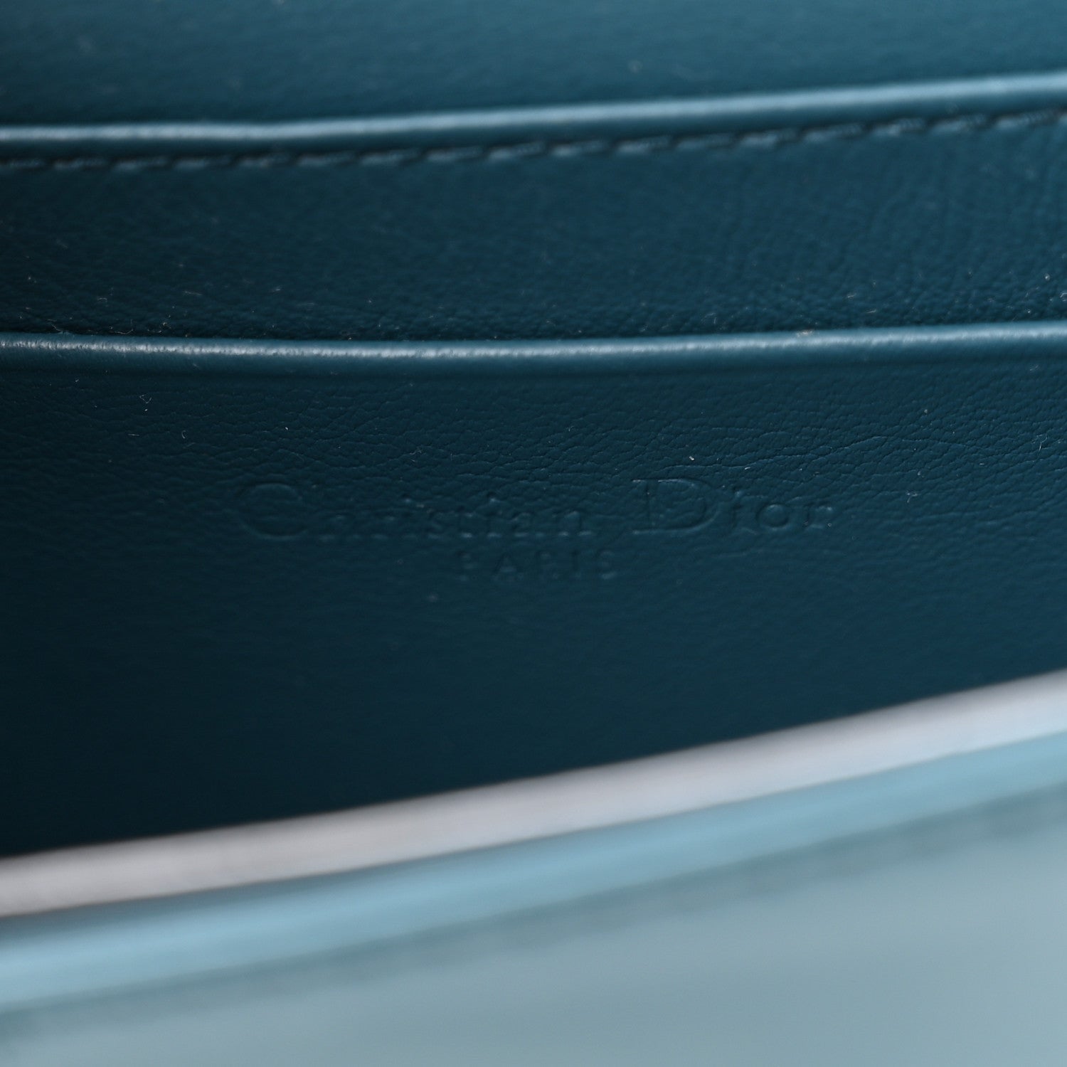 Christian Dior Patent Cannage Nano Lady Dior Pouch Turquoise 6 of 9