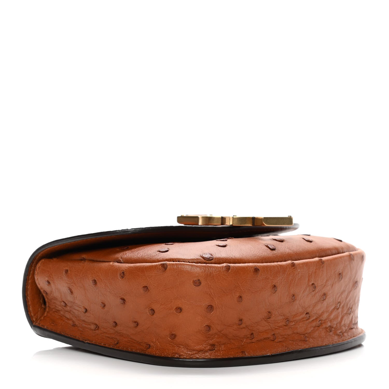 Saint Laurent Ostrich Mini Classic Monogram Kaia Satchel Brick 3 of 9