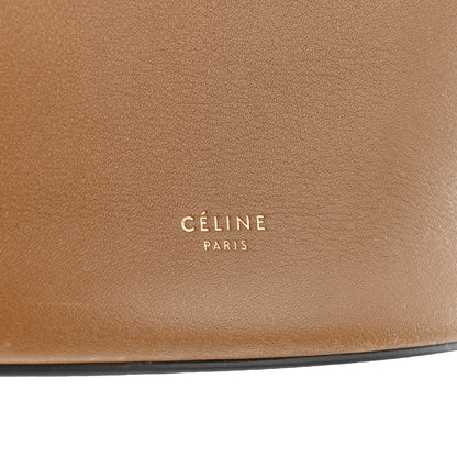 Celine Smooth Calfskin Clasp Bucket Bag Brown 6 of 14