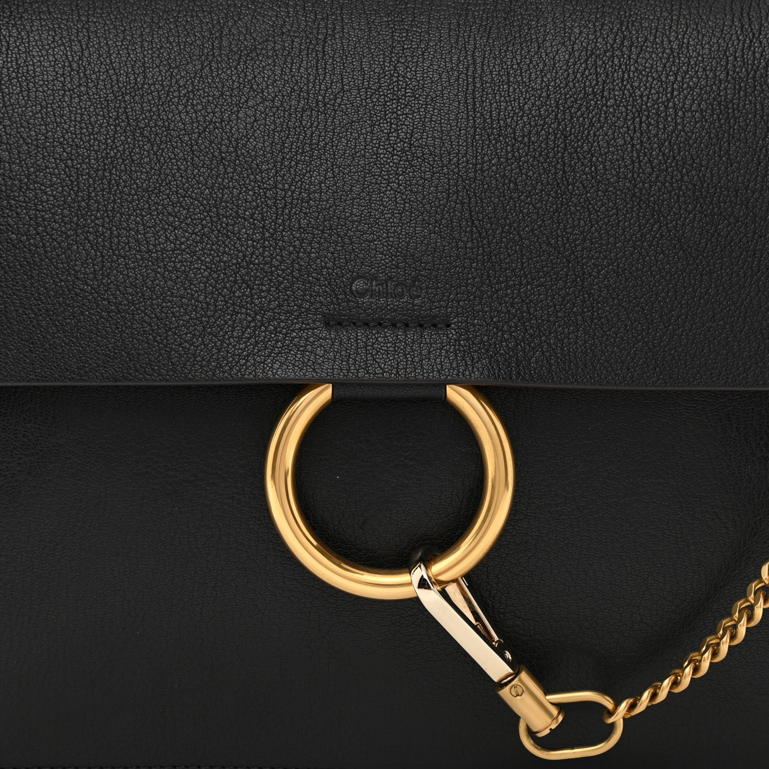 Chloe Suede Calfskin Medium Faye Shoulder Bag Black 8 of 10