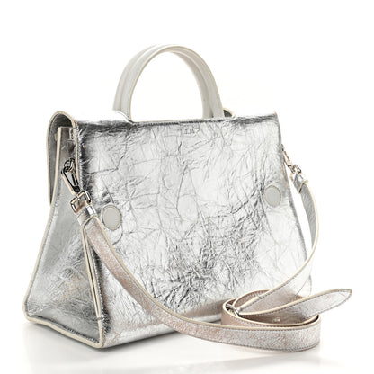 Christian Dior Metallic Calfskin Medium Diorever Flap Silver 3 of 16
