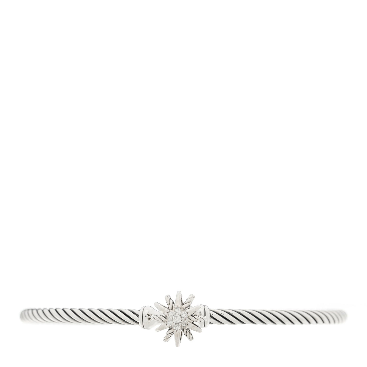 Sterling Silver Diamond Starburst Bracelet