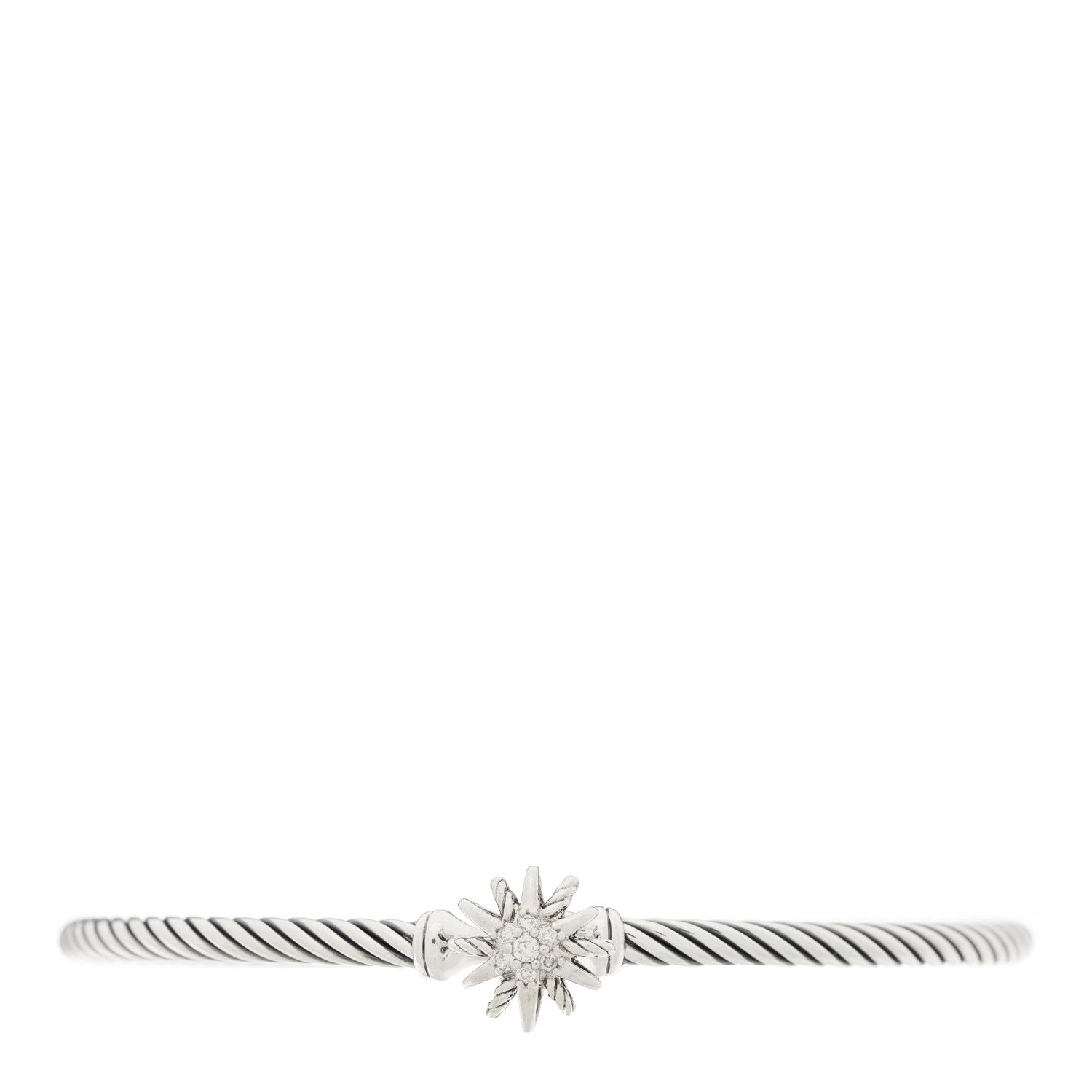 David Yurman Sterling Silver Diamond Starburst Bracelet 1 of 3