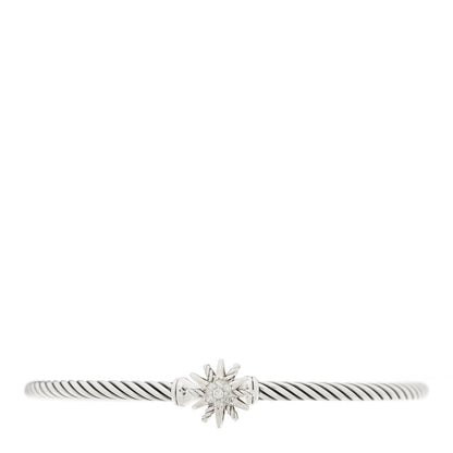 David Yurman Sterling Silver Diamond Starburst Bracelet 1 of 3