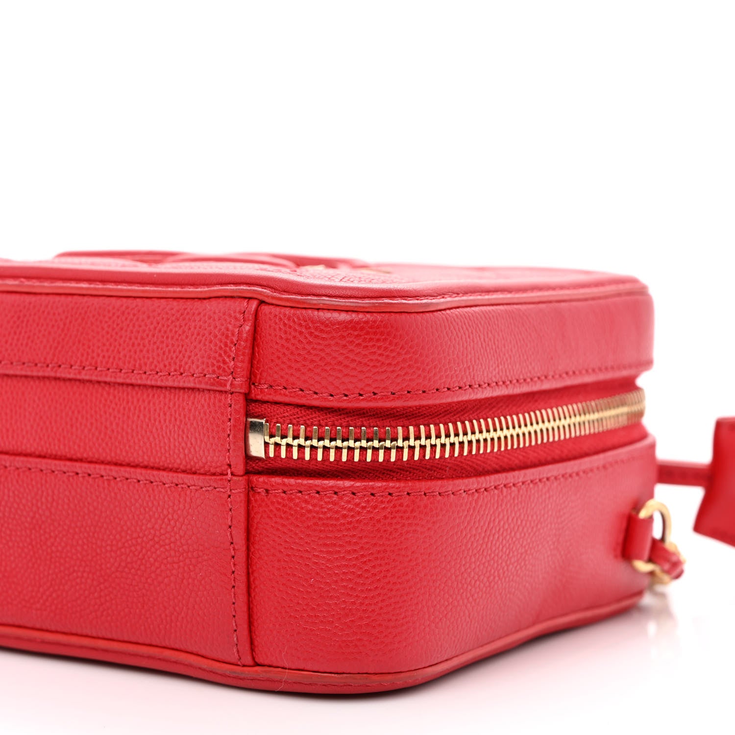 Chanel Caviar Quilted Small CC Filigree Vanity Case Red 10 of 10