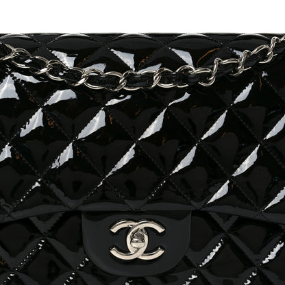 Chanel Patent Quilted Jumbo Double Flap Black 8 of 10