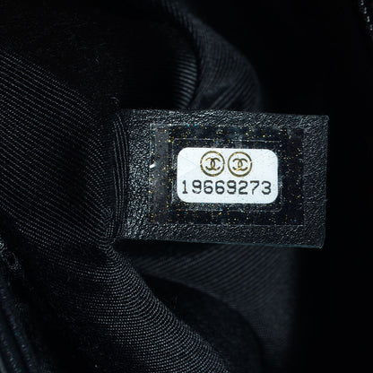 Chanel Lambskin Quilted Large Boy Flap Pearl Black 8 of 8