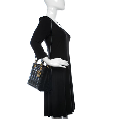 Christian Dior Patent Cannage Medium Lady Dior Black 2 of 10