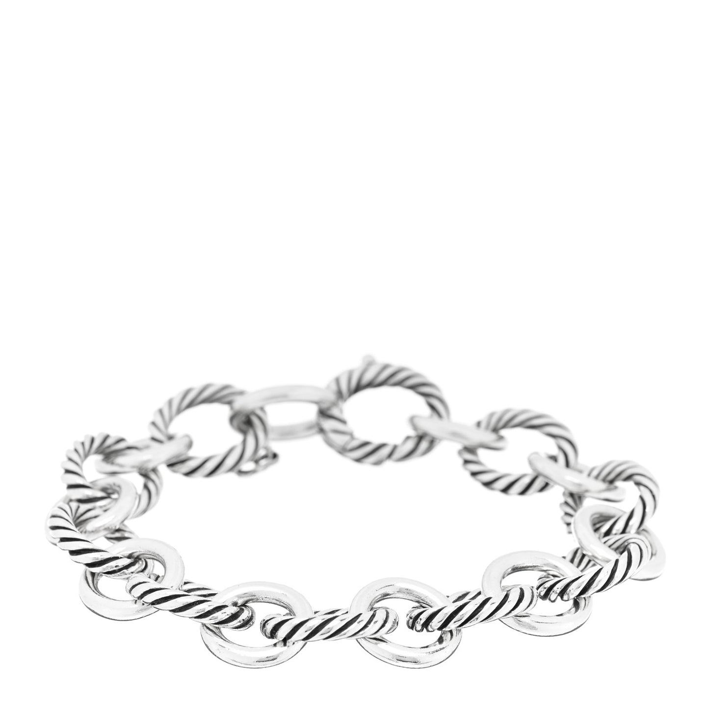 Sterling Silver 12mm Large Oval Link Bracelet