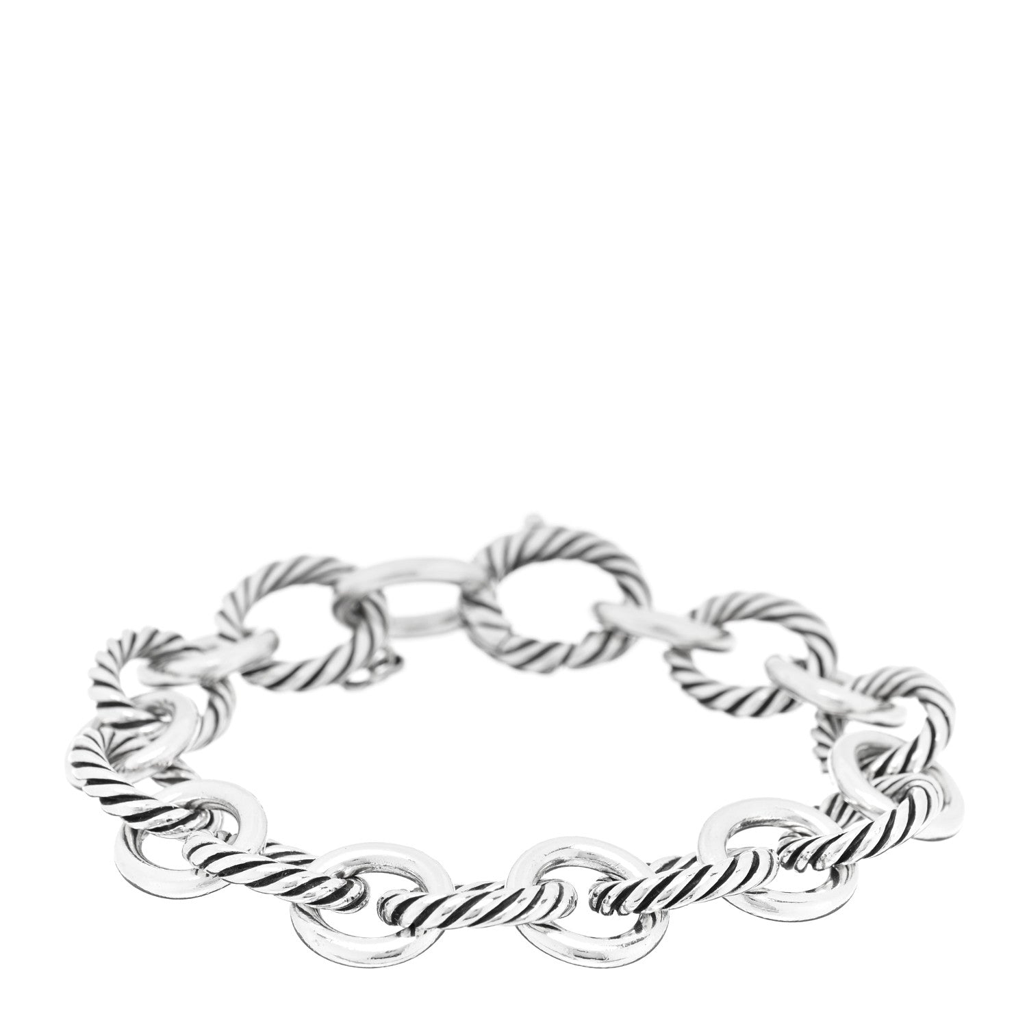 David Yurman Sterling Silver 12mm Large Oval Link Bracelet 1 of 3