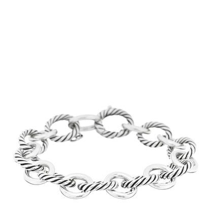 David Yurman Sterling Silver 12mm Large Oval Link Bracelet 1 of 3