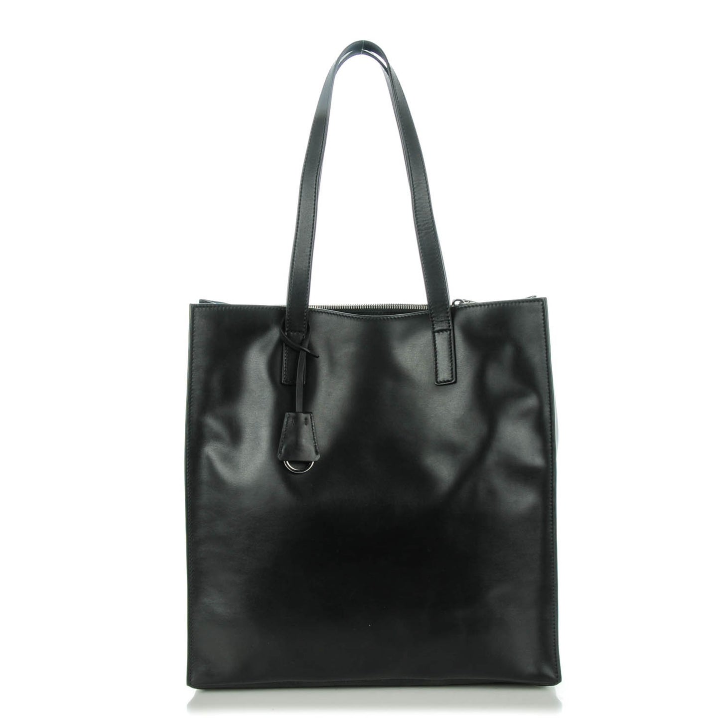 Soft Calf Shopping Tote Black Celeste
