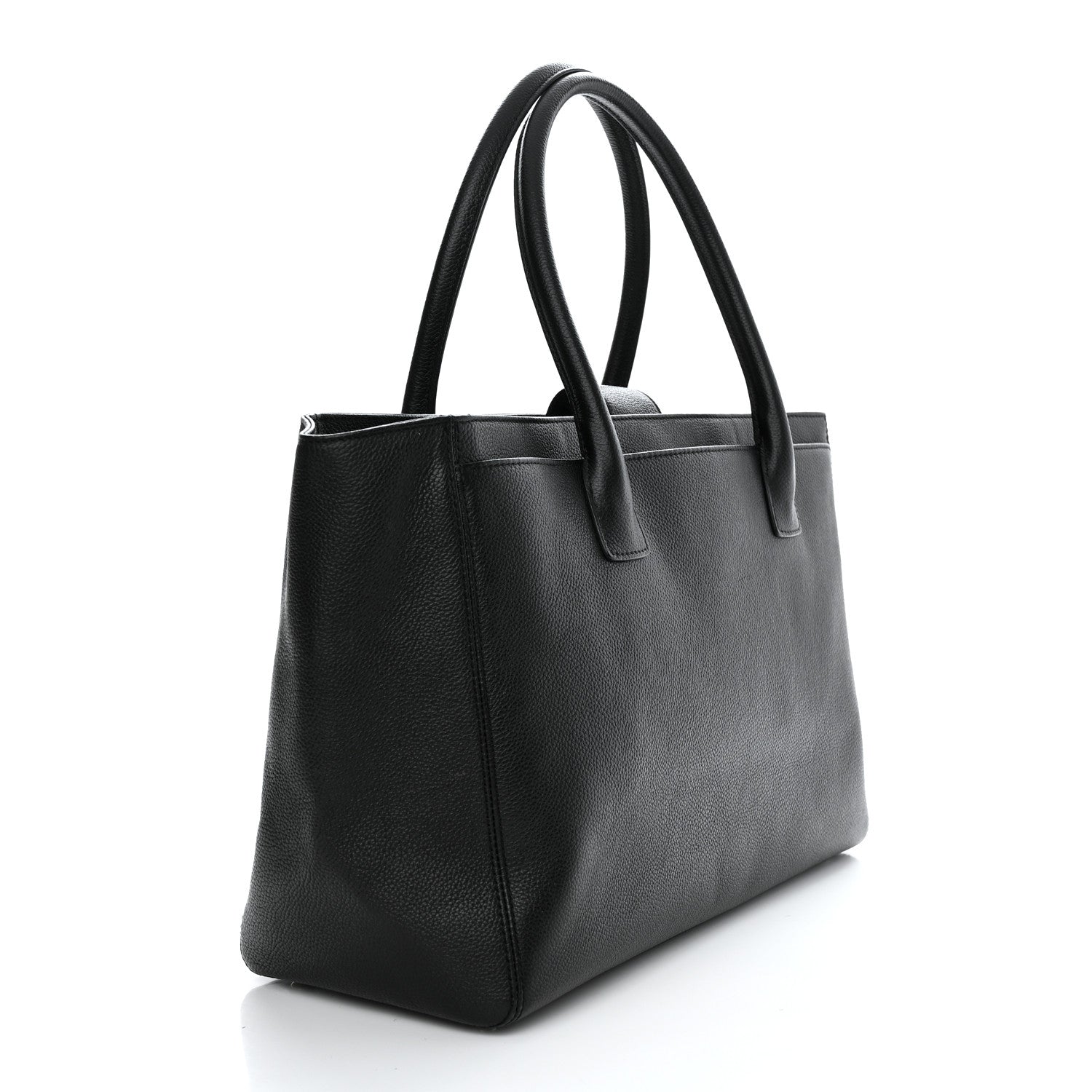 Chanel Calfskin Cerf Executive Shopper Tote Black 3 of 10
