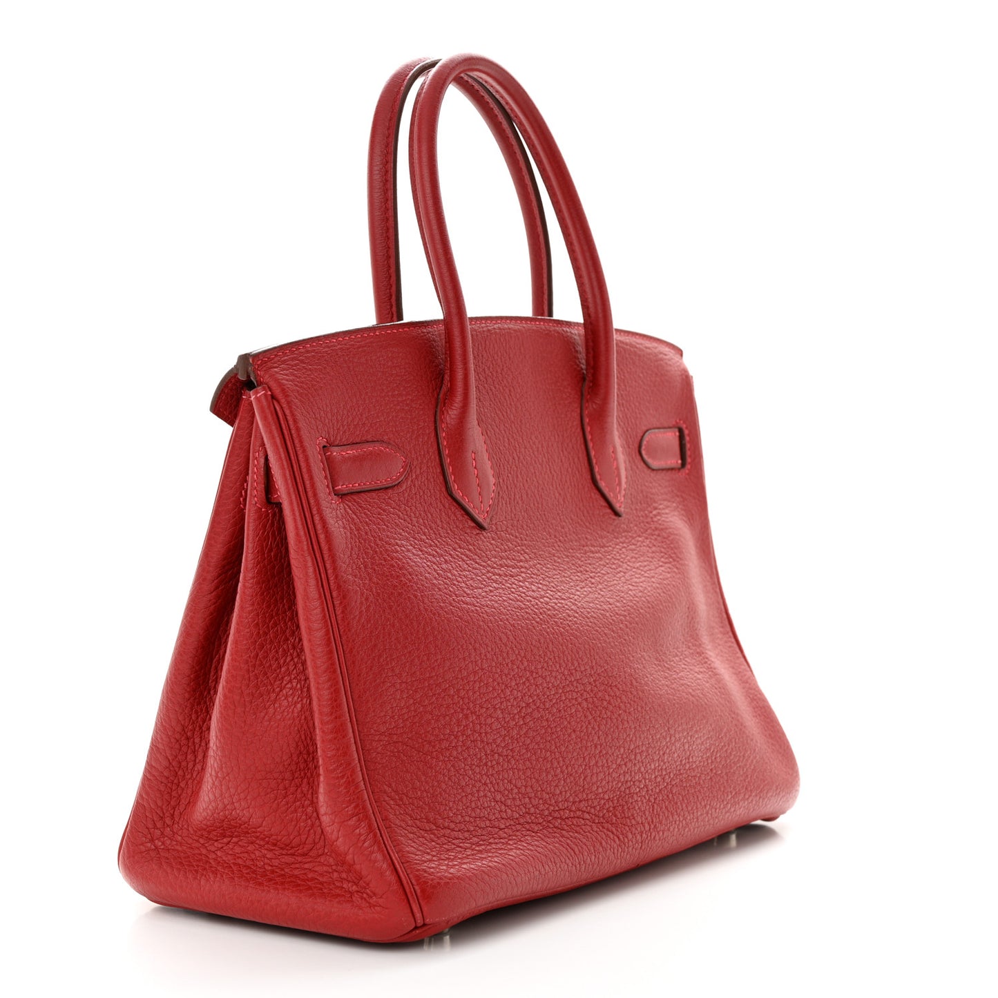 Taurillon Clemence Birkin 30 Rouge Garance