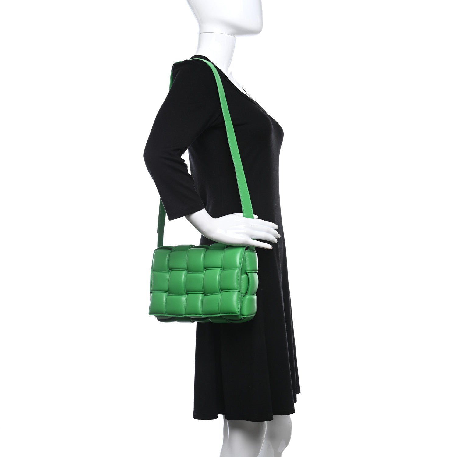 Bottega Veneta Nappa Maxi Intreccio Padded Cassette Crossbody Bag Grass 2 of 10