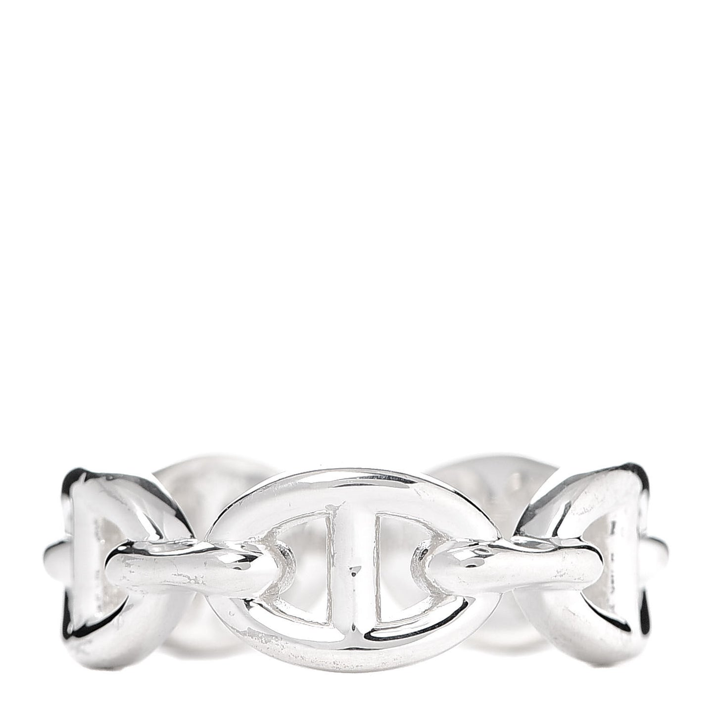 Sterling Silver PM Chaine d'Ancre Enchainee Band Ring 51 5.75