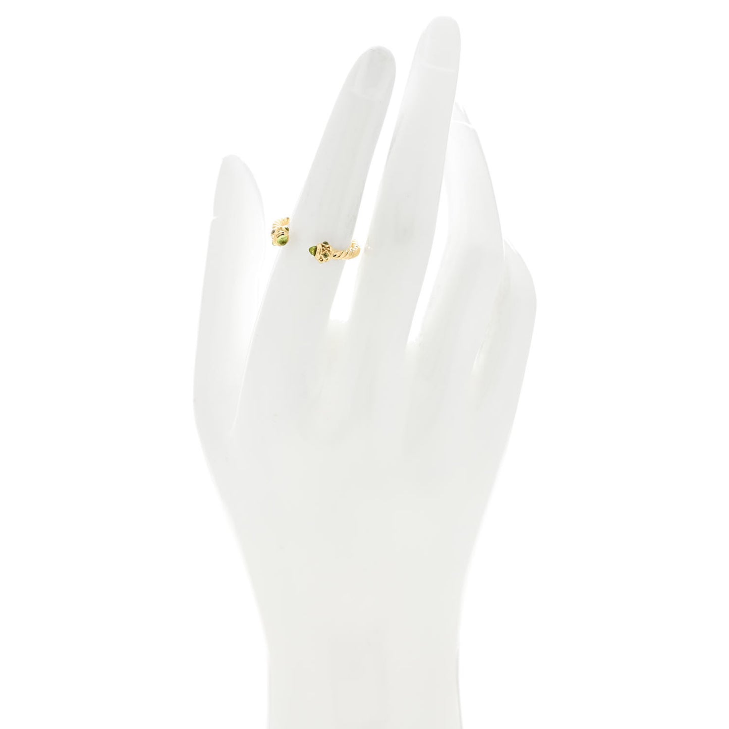 18K Yellow Gold Peridot Renaissance Ring 53 6.25