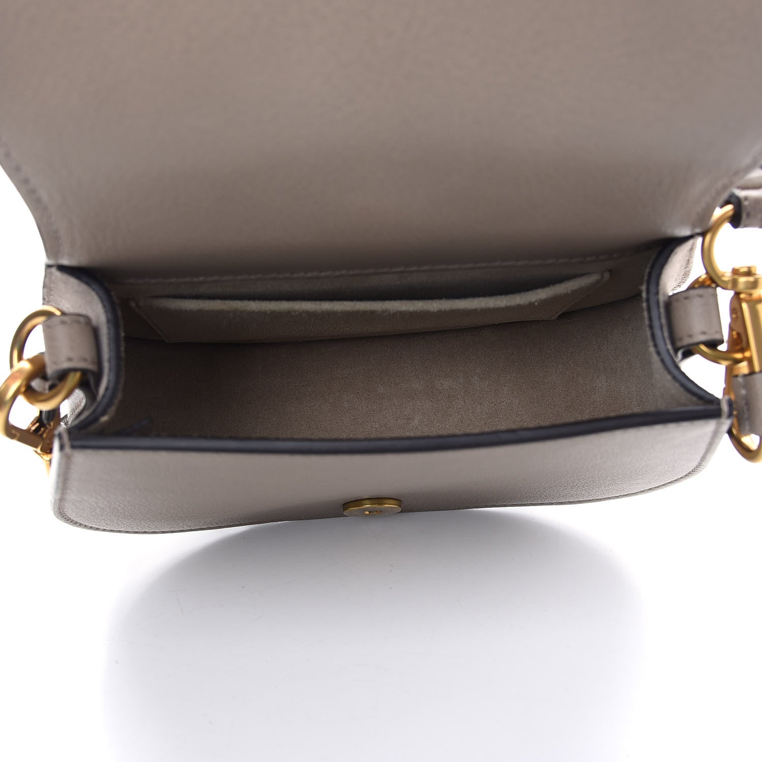 Chloe Calfskin Suede Small Nile Bracelet Bag Motty Grey 7 of 8