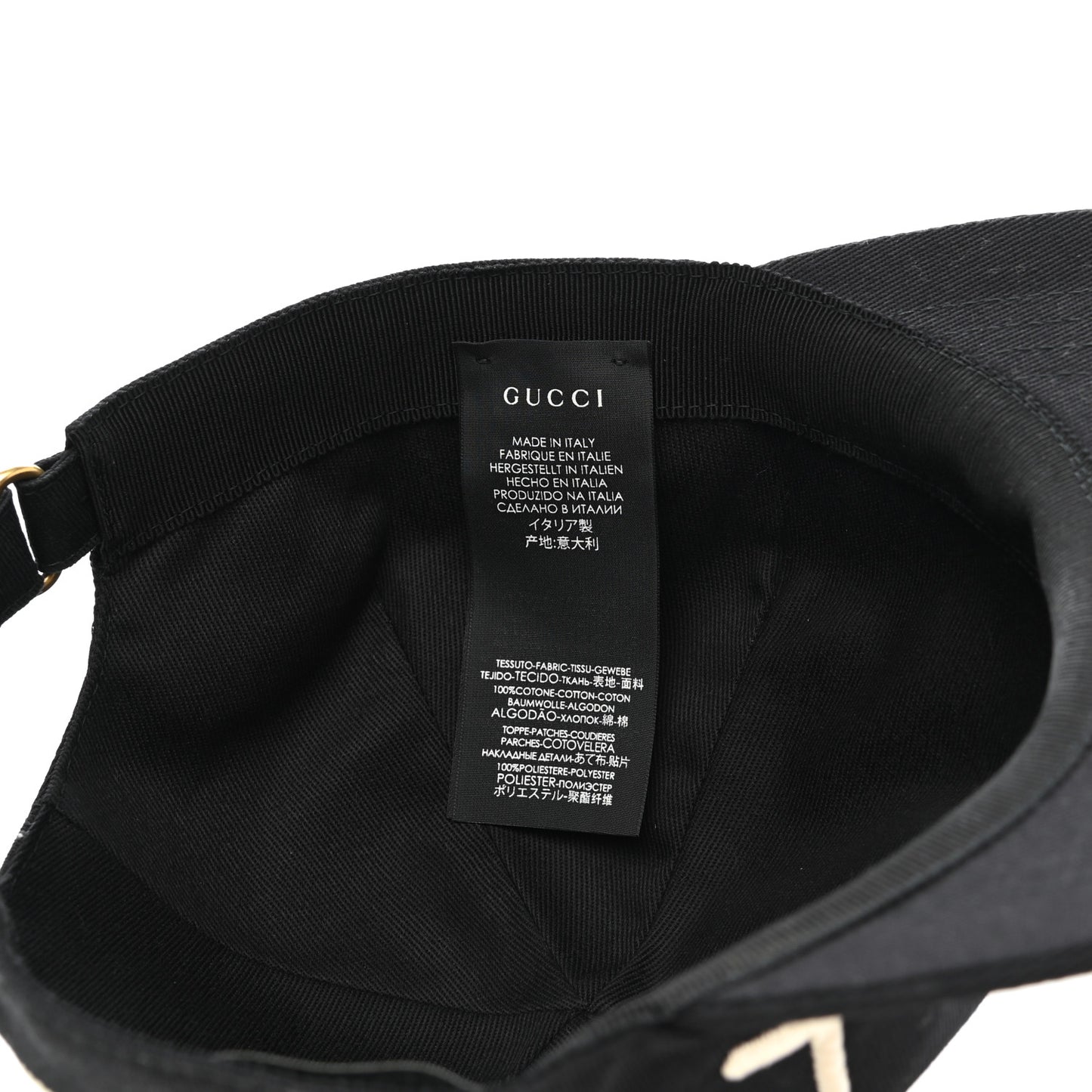 Cotton Loved Gucci Baseball Hat M Black