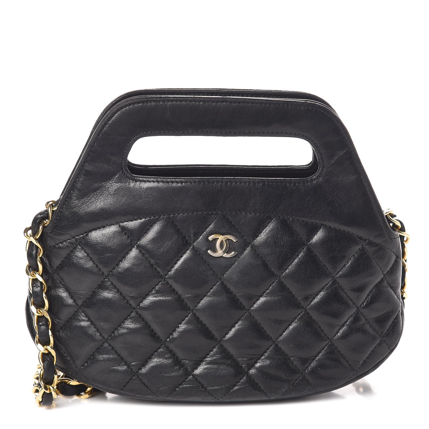 Chanel Lambskin Quilted CC Shoulder Bag Black 1 of 15
