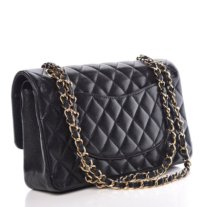 Chanel Caviar Quilted Medium Double Flap Black 3 of 12