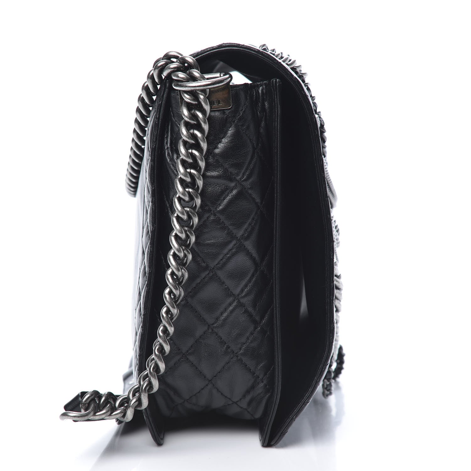 Chanel Calfskin Enchained XL Boy Flap Black 12 of 12