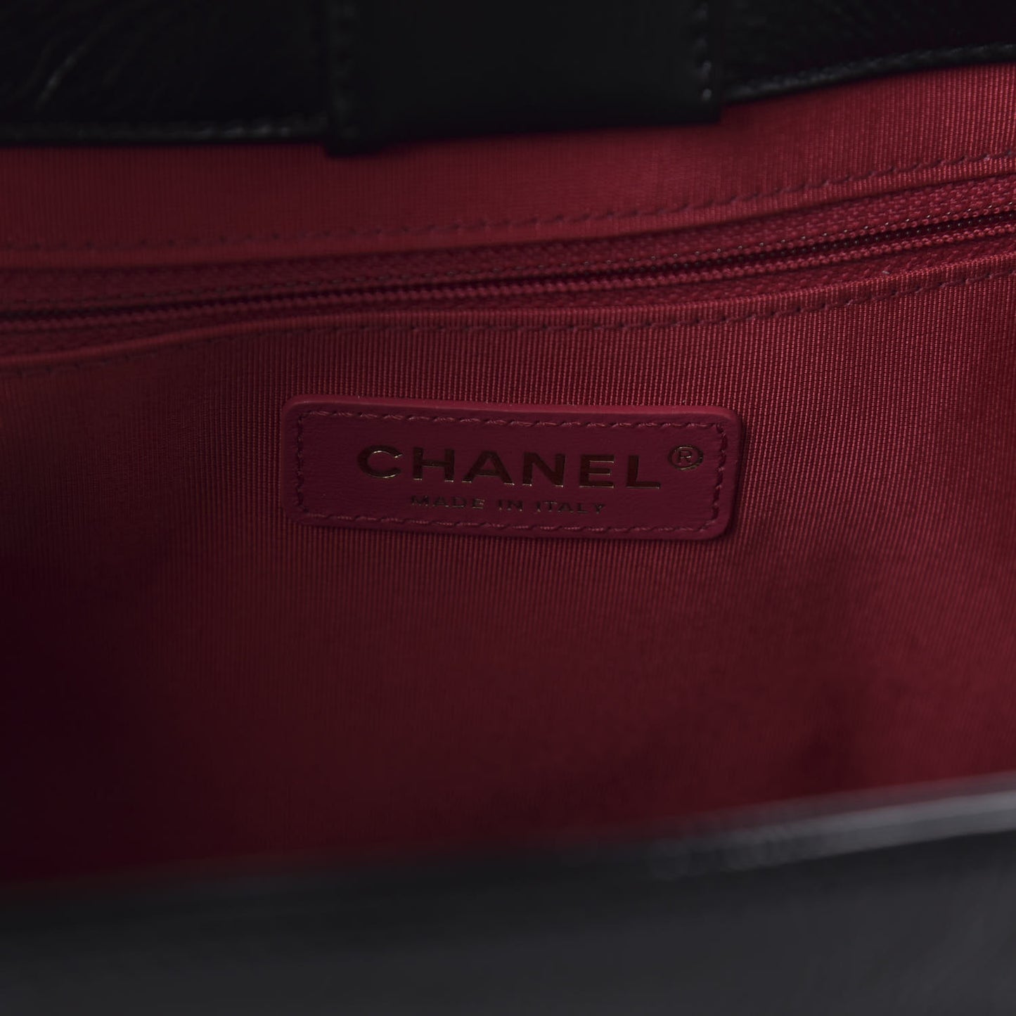 Shiny Aged Calfskin Shopping Bag Black