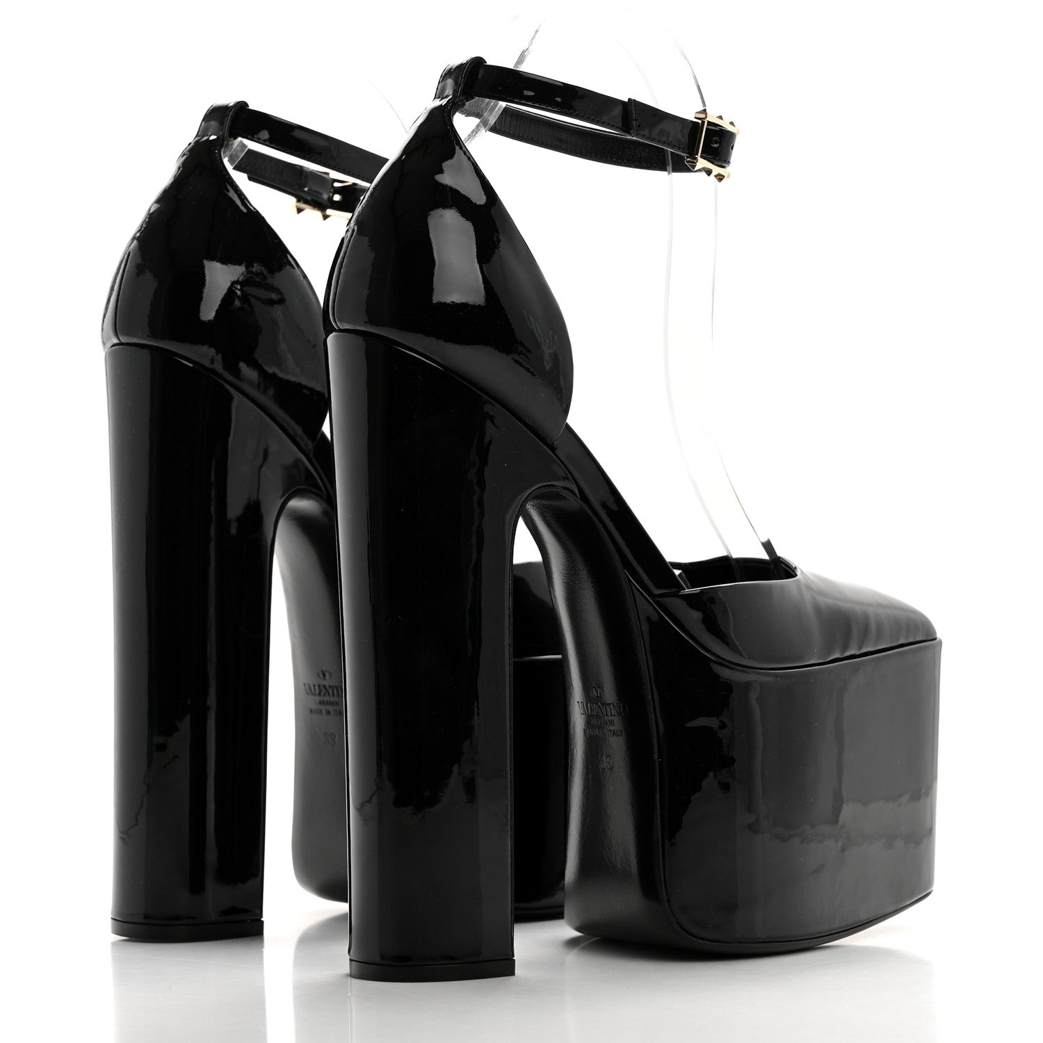 Valentino Garavani Patent DiscoBox 80/180mm Platform Pumps 39 Black 4 of 11