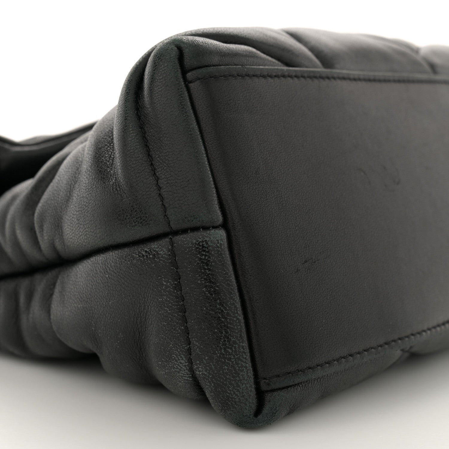 Saint Laurent Lambskin Quilted Monogram Monochrome Small Loulou Puffer Chain Satchel Black 9 of 11