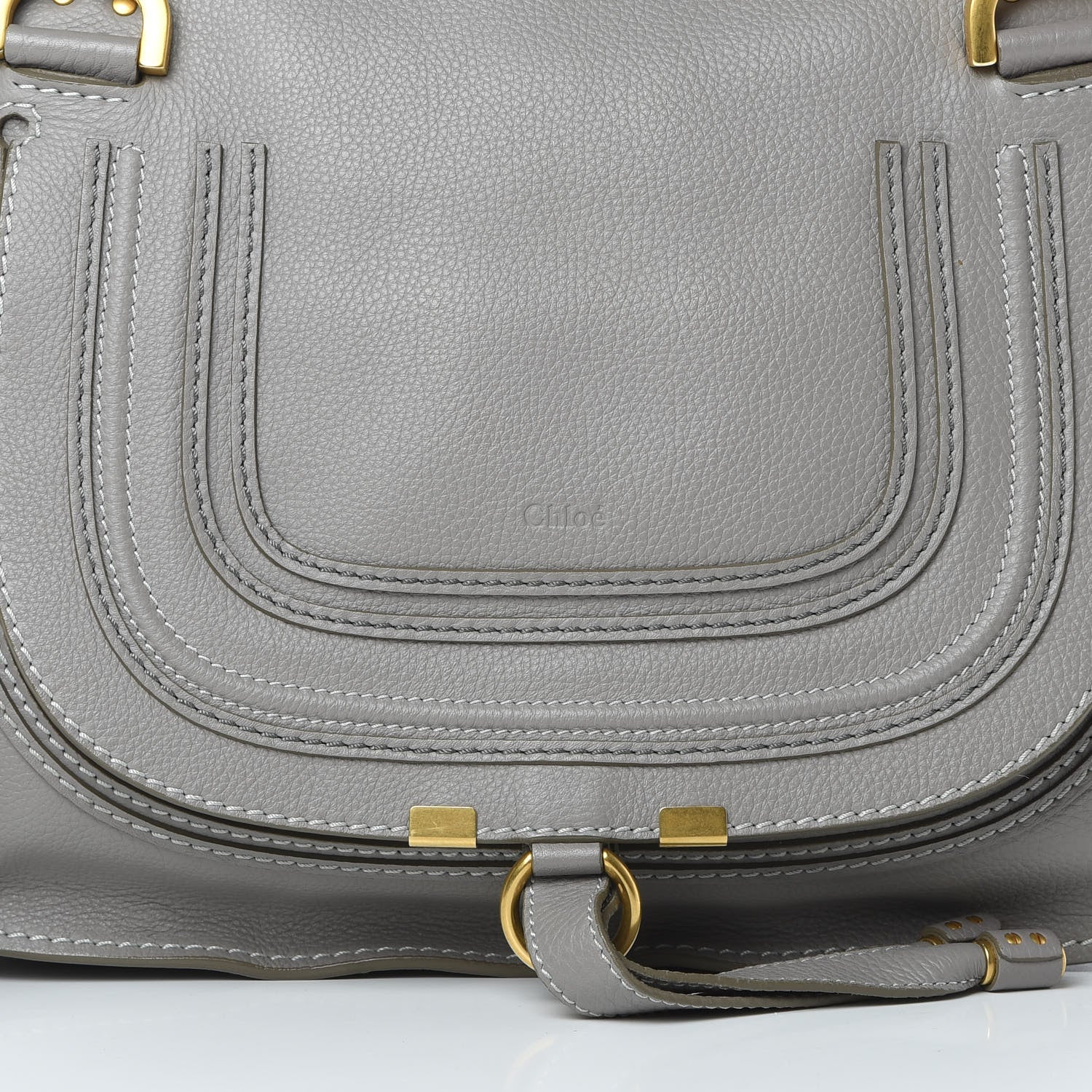 Chloe Calfskin Medium Marcie Satchel Cashmere Grey 8 of 10