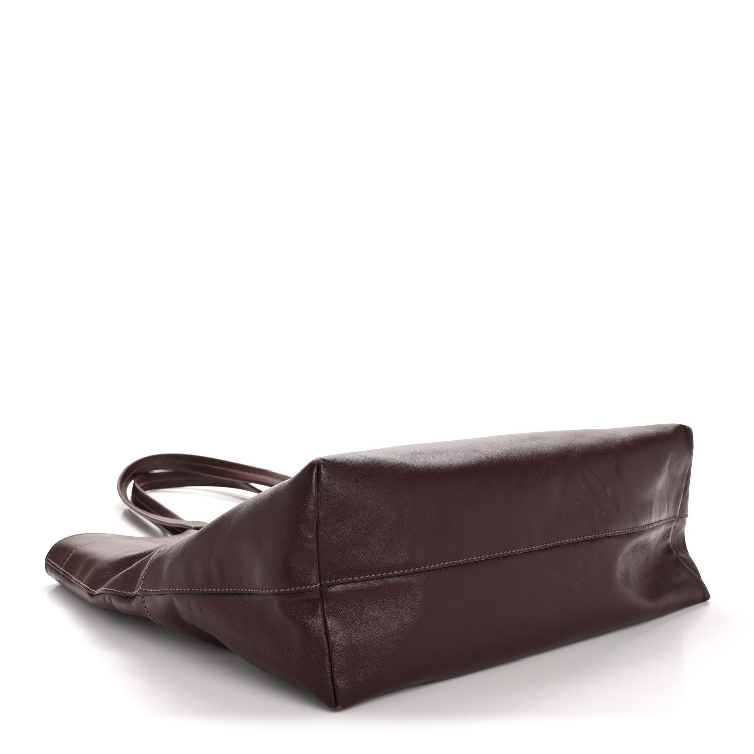Miu Miu Vitello Soft Shopping Tote Burgundy 4 of 16
