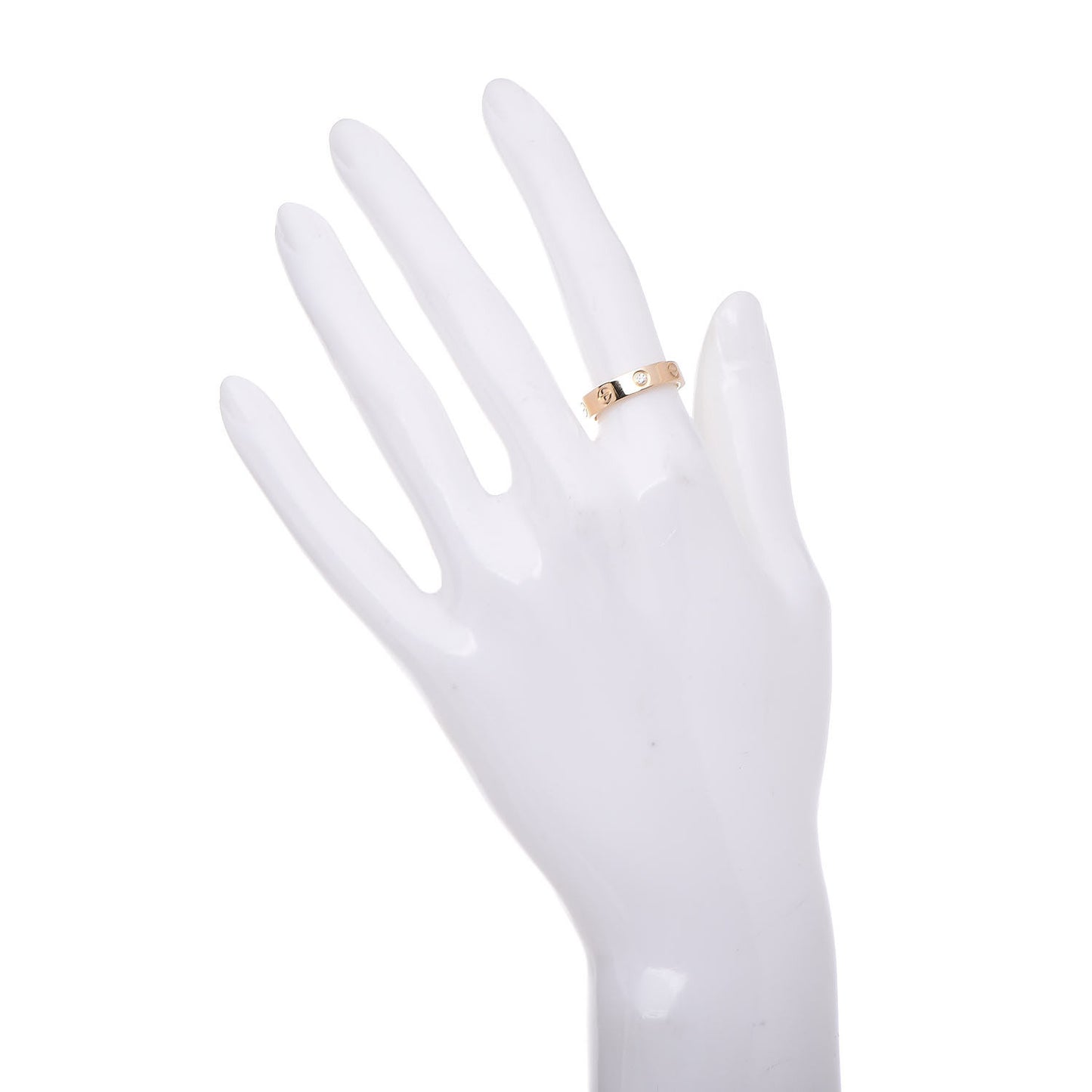 18K Yellow Gold Diamond 4mm LOVE Wedding Band Ring 51 5.75
