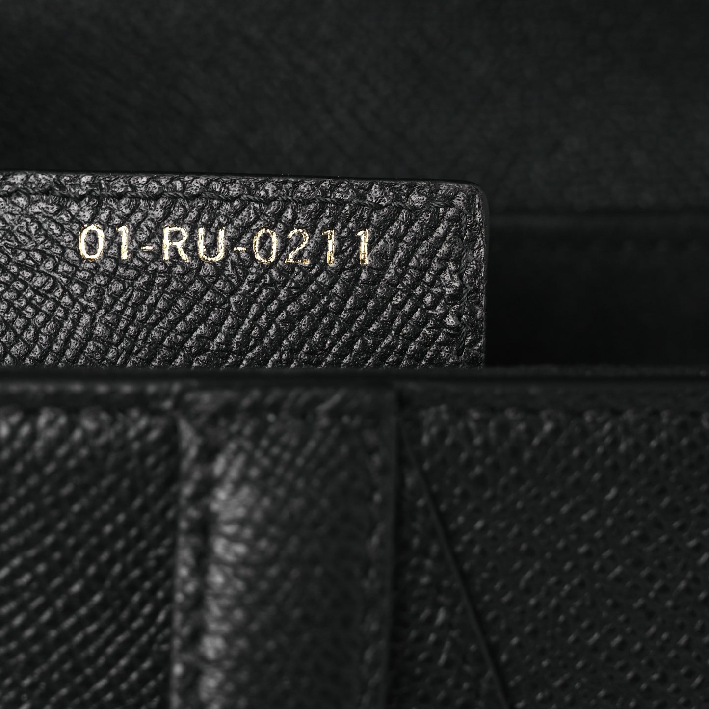 Grained Calfskin Saddle Bag Black