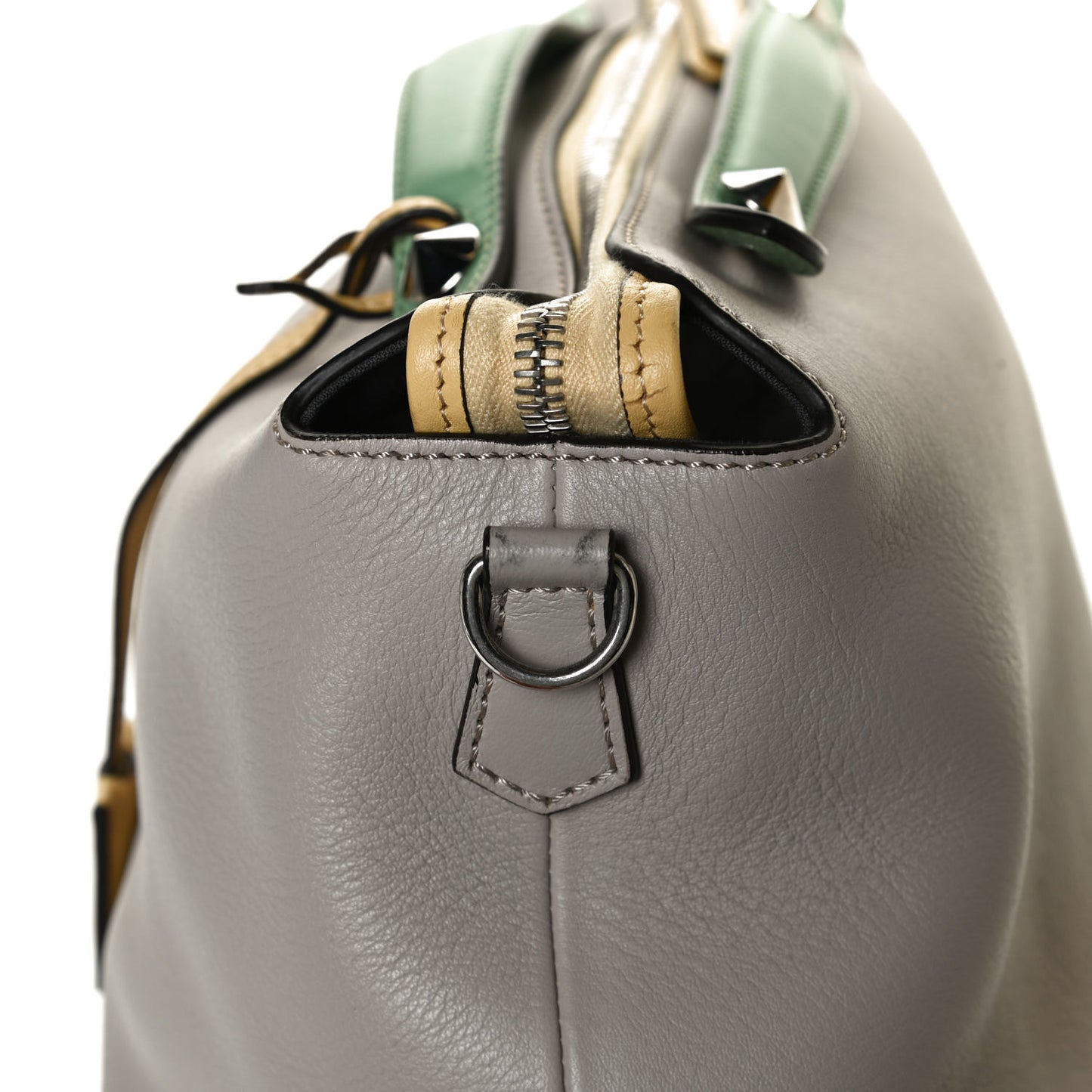 Vitello Dolce 4 Color Large By The Way Boston Bag Grigio Polvere Multicolor
