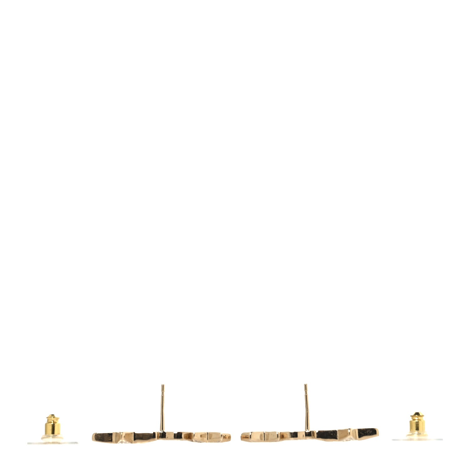 Chanel Crystal Star CC Earrings Gold 3 of 5