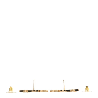 Chanel Crystal Star CC Earrings Gold 3 of 5