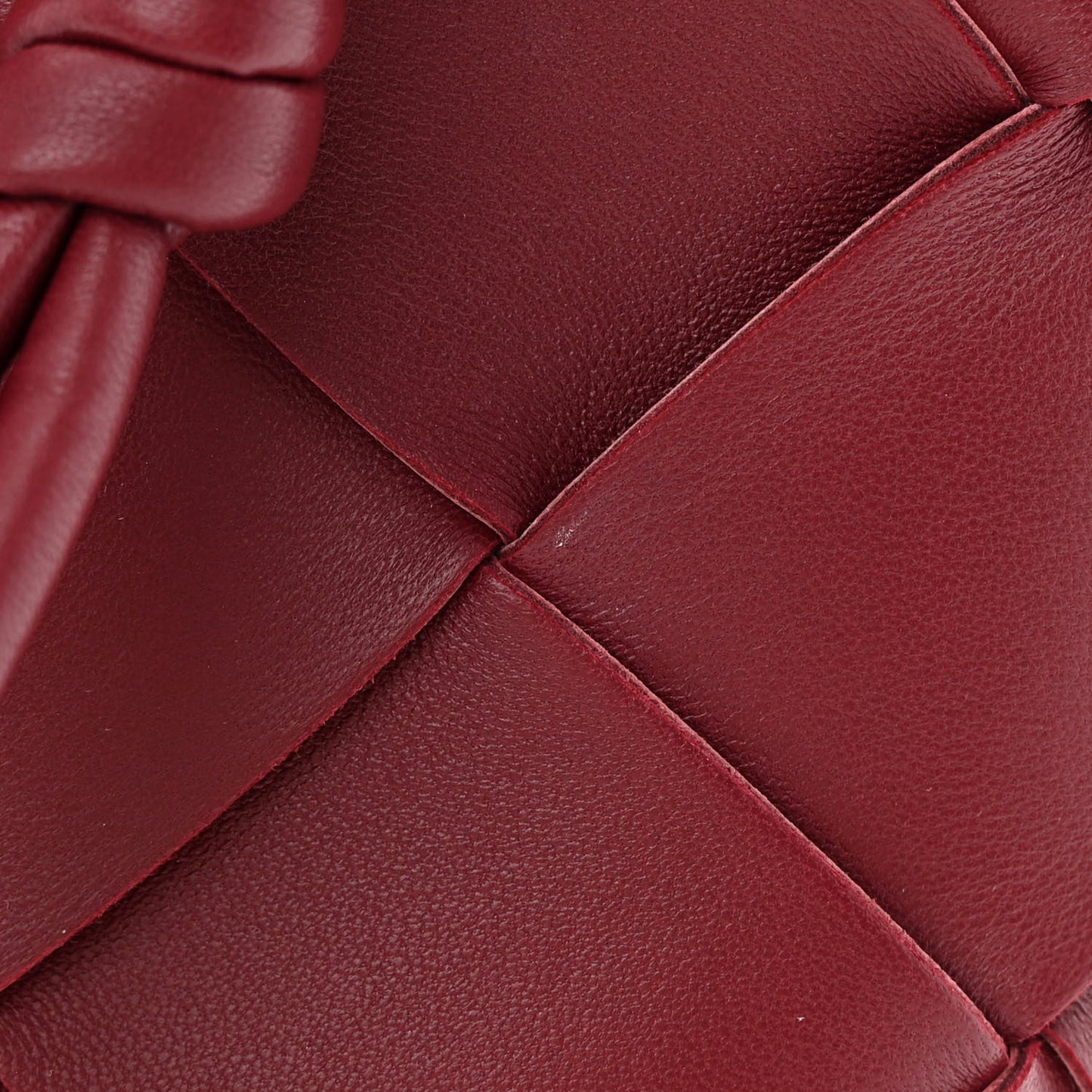 Nappa Maxi Intrecciato Clasp Bucket Bag Bordeaux