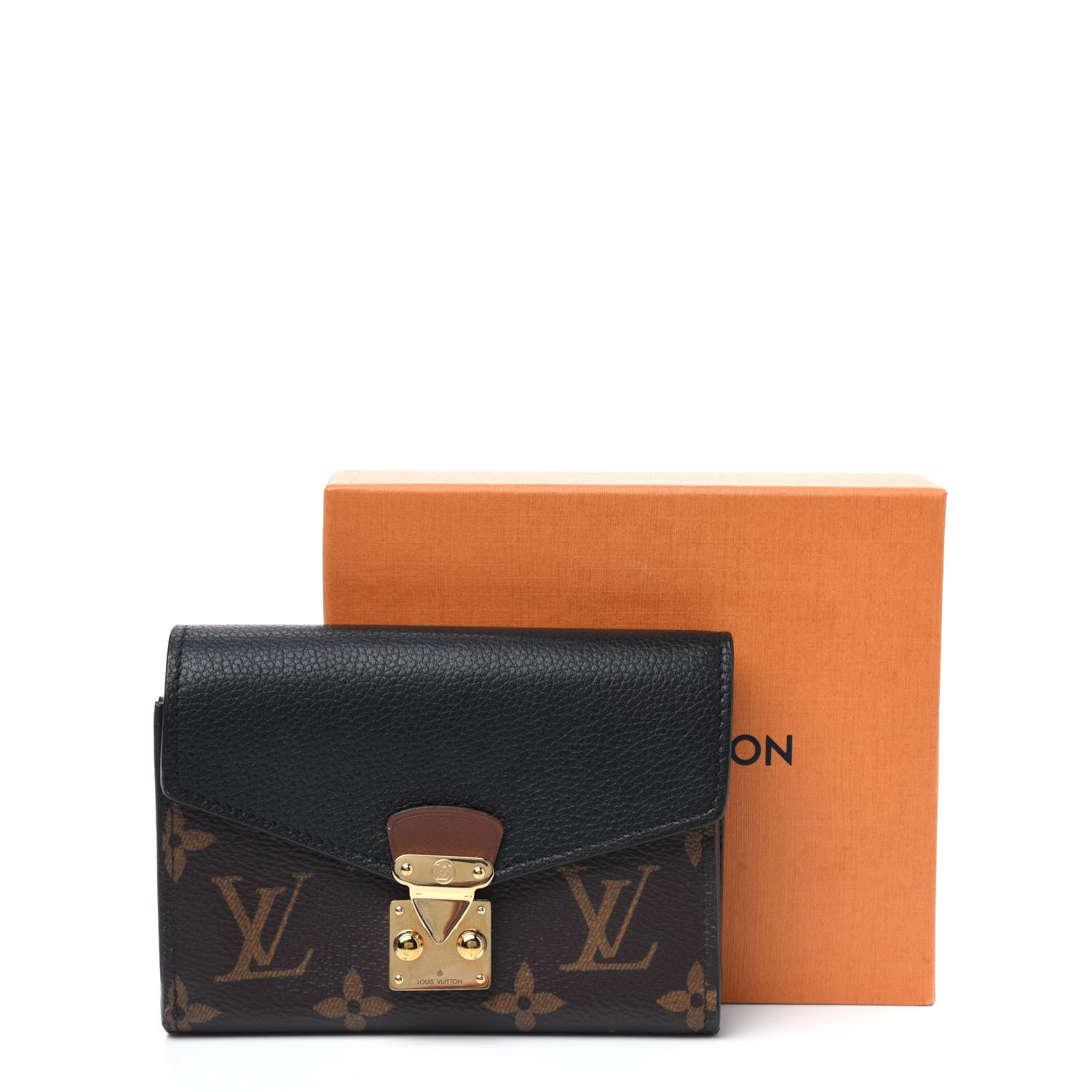 Louis Vuitton Monogram Pallas Compact Wallet NM Black 9 of 9