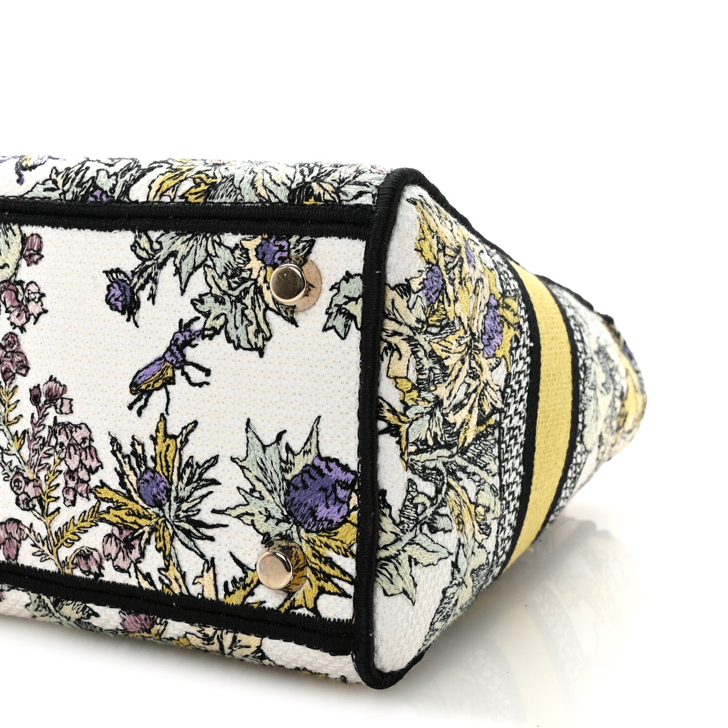 Christian Dior Canvas Embroidered Chardons Toile De Jouy Medium Lady D-Lite Latte Multicolor 9 of 9
