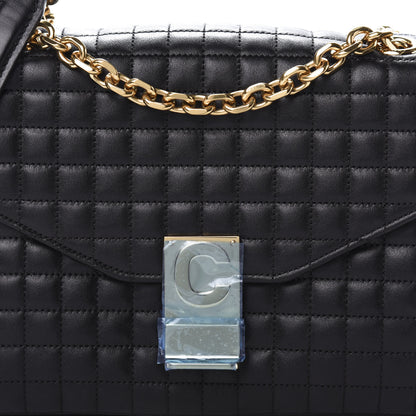 Celine Calfskin Quilted Medium C Bag Black 9 of 9