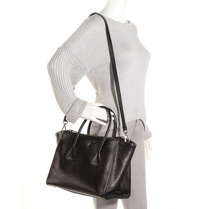 Prada Glace Calf Twin Pocket Tote Nero Black 2 of 13