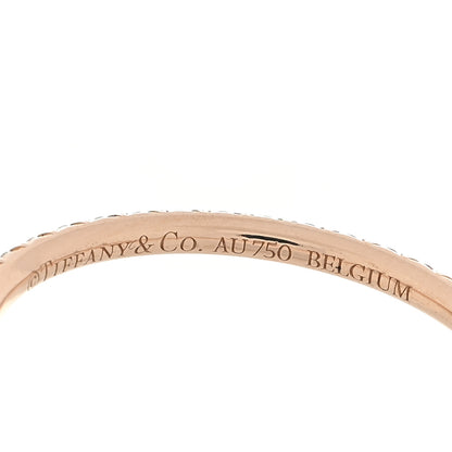 Tiffany 18K Rose Gold Diamond Metro Band Ring 50 5.5 4 of 4