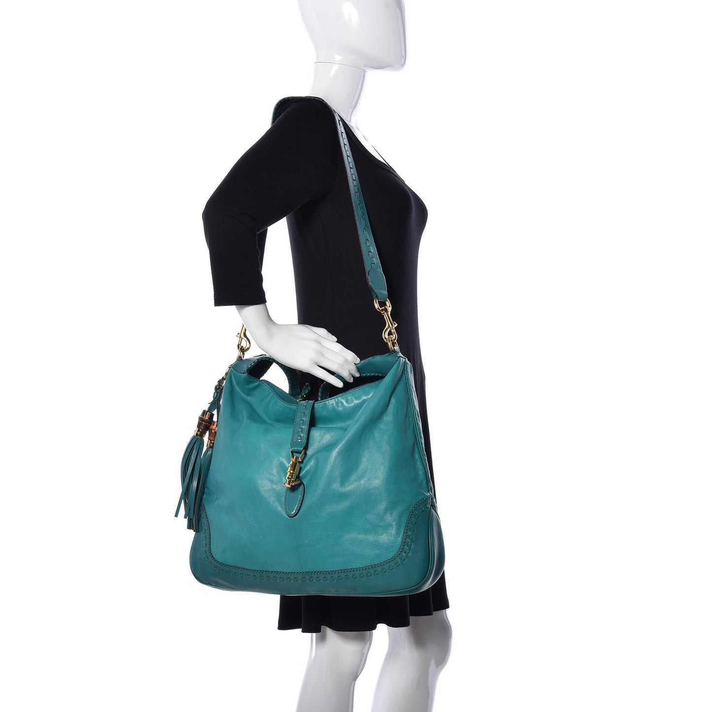 Calfskin Large New Jackie Hobo Green