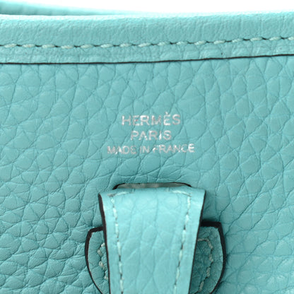 Hermes Taurillon Clemence Evelyne TPM Bleu Atoll 5 of 10