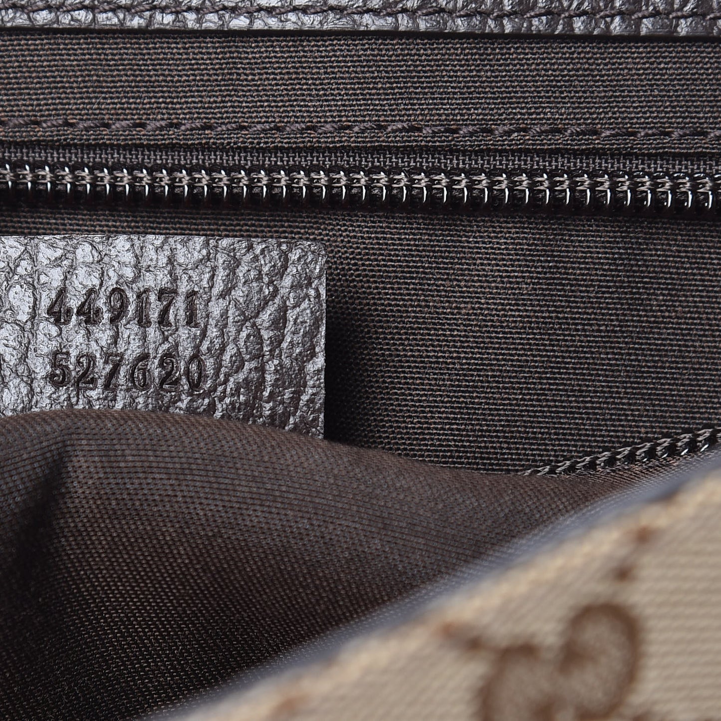 Monogram Large Flap Messenger Bag Beige Dark Brown