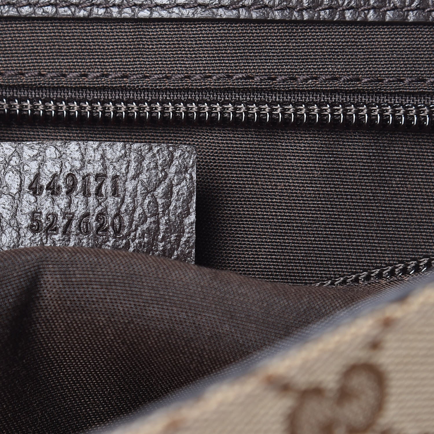 Gucci Monogram Large Flap Messenger Bag Beige Dark Brown 7 of 11