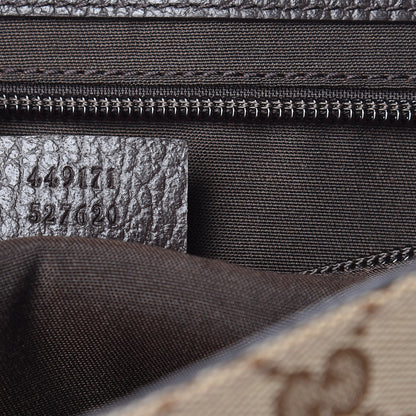 Gucci Monogram Large Flap Messenger Bag Beige Dark Brown 7 of 11