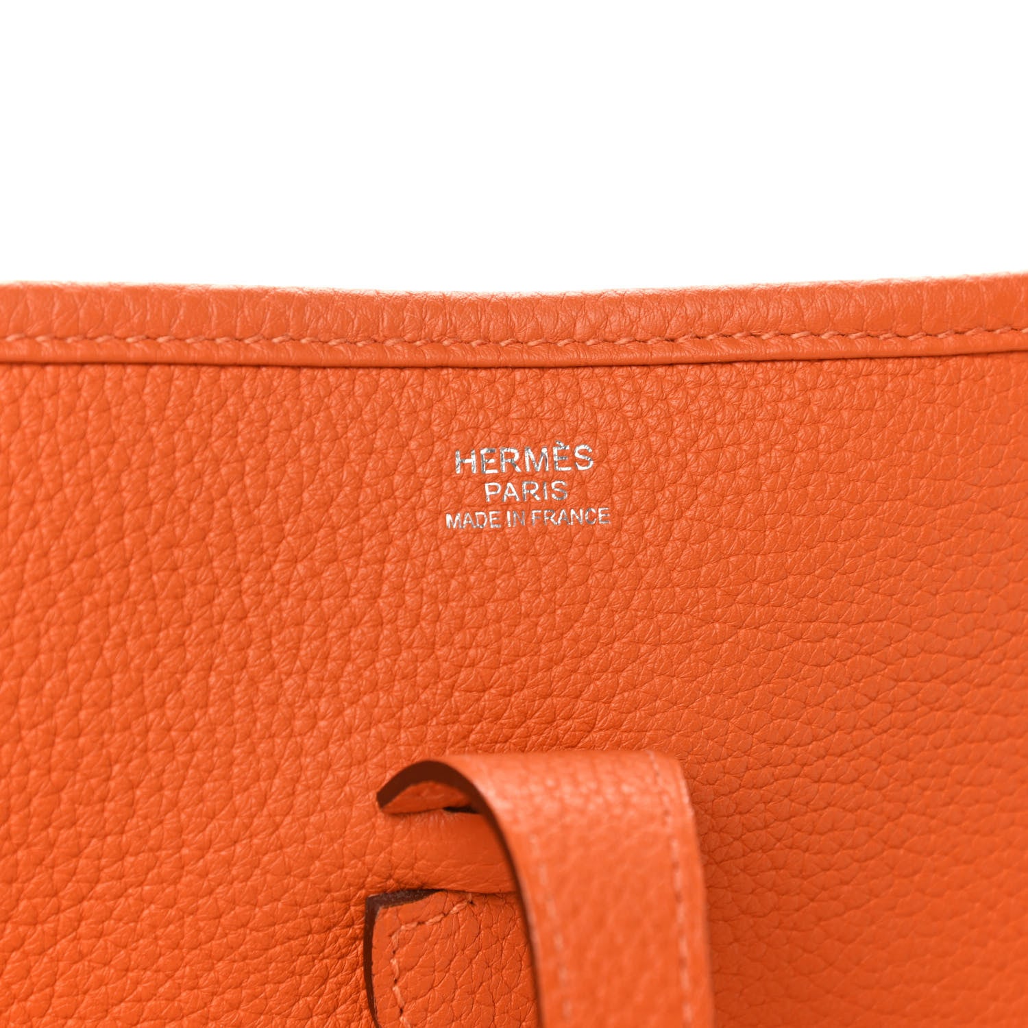 Hermes Taurillon Clemence Evelyne III PM Orange 6 of 10